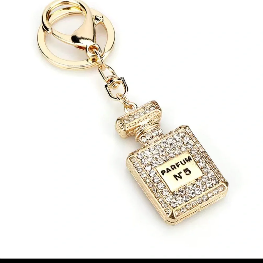 BAG CHARM Perfume Champagne Crystal Rhinestones